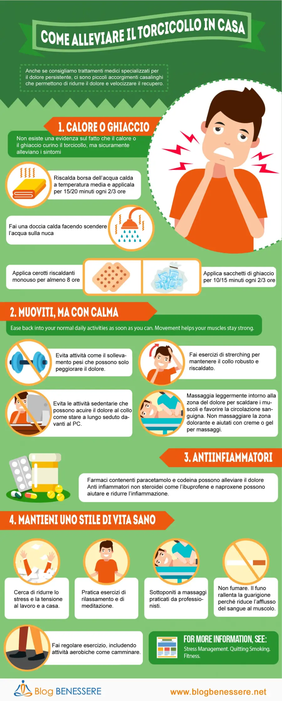 [Infografica]: Come alleviare il torcicollo a casa